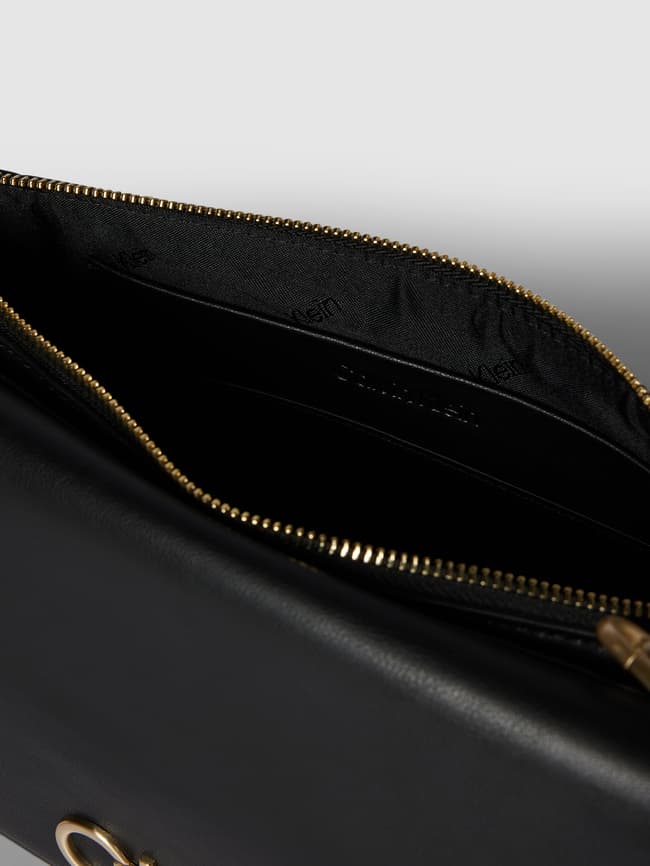 CK Calvin Klein Handtasche mit Label-Applikation Modell 'RE-LOCK DOUBLE  GUSETTE' (black) online kaufen