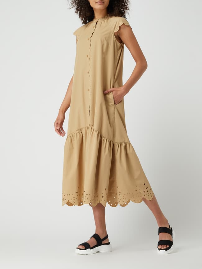 Whistles Midikleid mit Lochstickereien Modell 'Elsie' (ecru) online kaufen