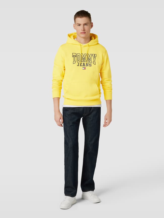 Tommy Jeans Hoodie mit Label-Print Modell 'ENTRY GRAPHIC' (gelb