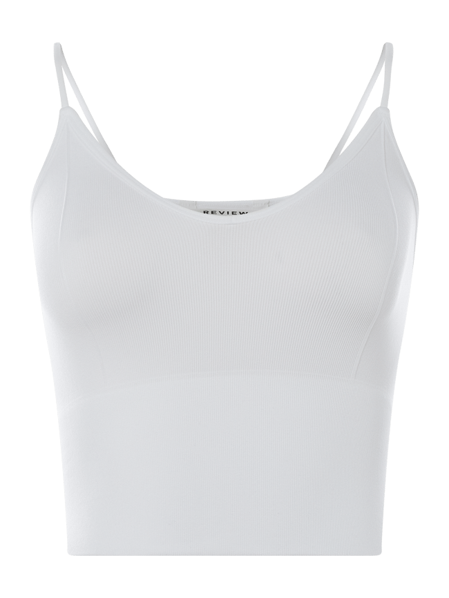 Review Crop Top mit Spaghettitragern weiss online kaufen