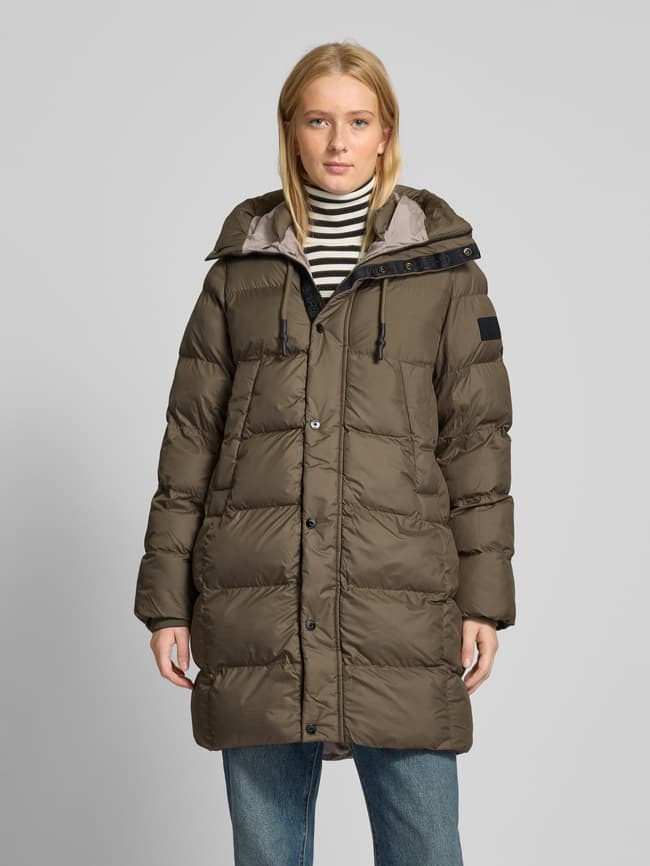 G-Star Raw Gewatteerde parka met drukknoopsluiting, model