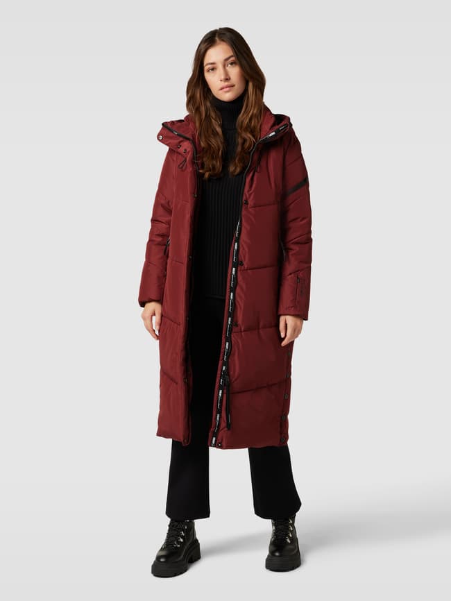 khujo Mantel mit Druckknopfleiste Modell 'SONJE' (dunkelrot