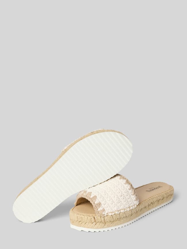 Espadrij Slippers met profielzool, model 'PLAGE CROCHET' in