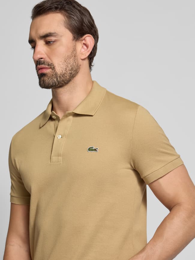 Lacoste Slim Fit Poloshirt aus reiner Baumwolle (beige) online kaufen