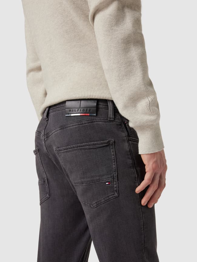 Tommy Hilfiger Straight Fit Jeans mit Brand-Detail (mittelgrau