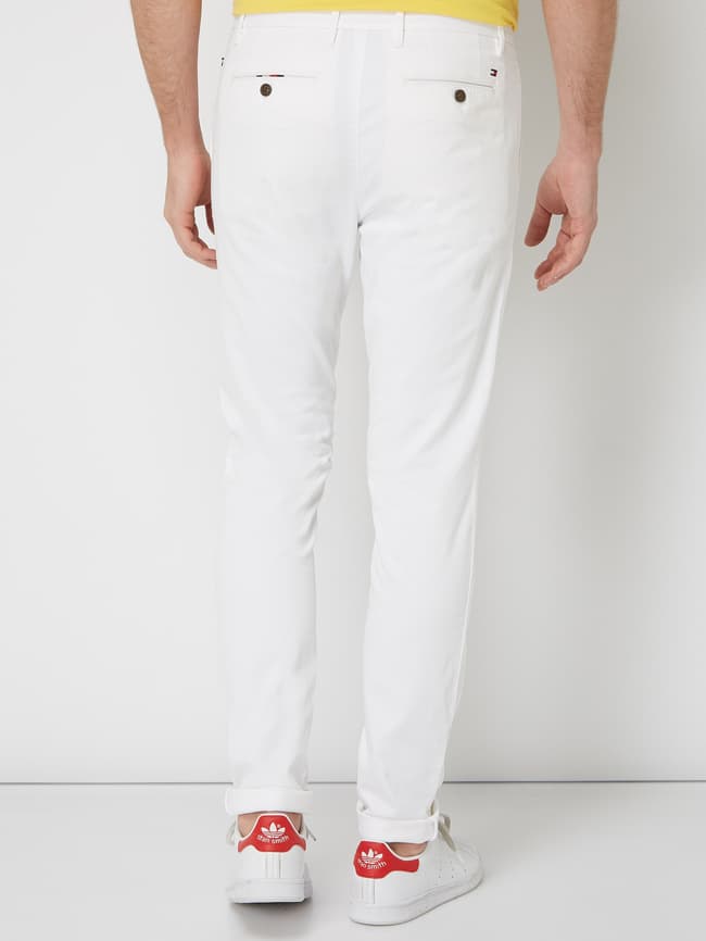 Tommy Hilfiger Straight Fit Chino mit Stretch-Anteil (weiss 