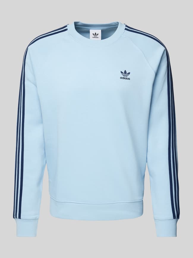 adidas Originals Sweatshirt mit gerippten Abschlussen hellblau online kaufen