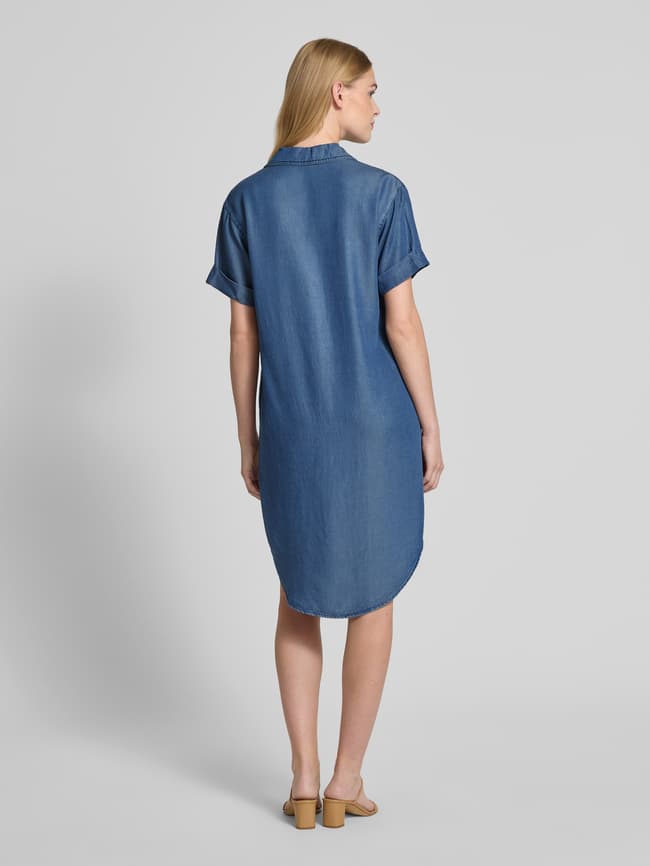OPUS Damen Denim Kleid WELLJA - Loose Hemdblusenkleid Aus Baumwolle