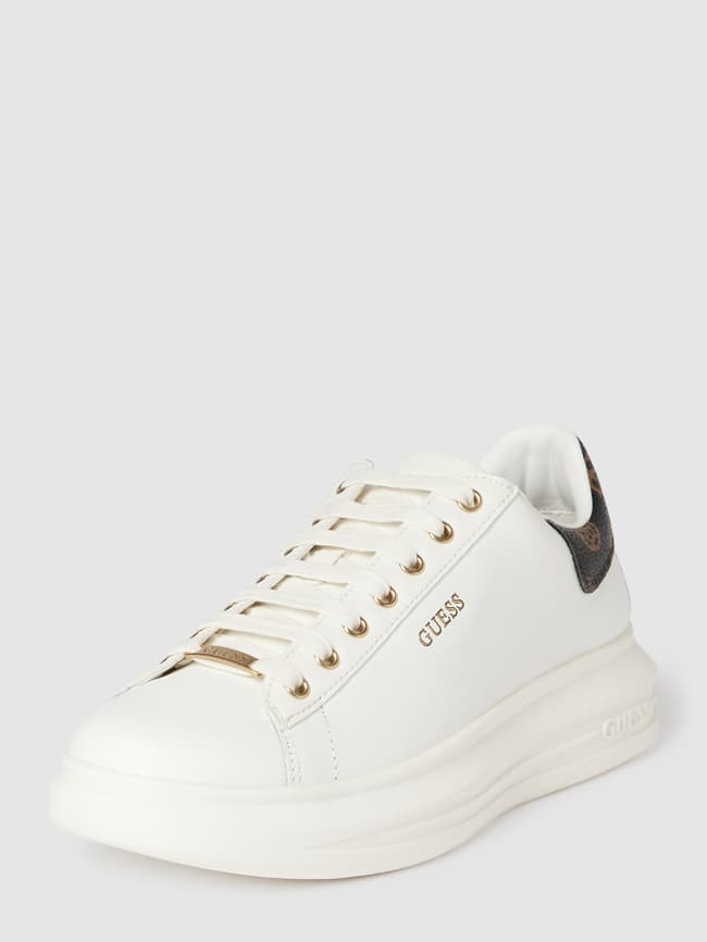 Guess Sneakers met labelprint, model 'VIBO' in wit online kopen P&C
