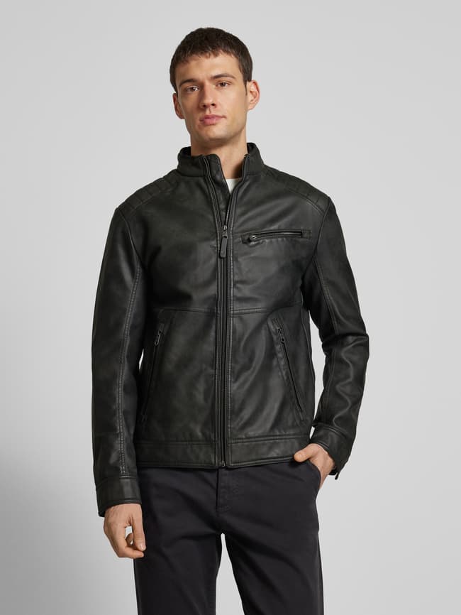 Leather Biker Jacket Tom Tailor Lederblouson Herren Tom Tailor