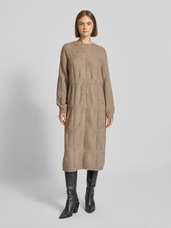 Pieces Relaxed fit gebreide jurk met wol, model 'JENNA' in