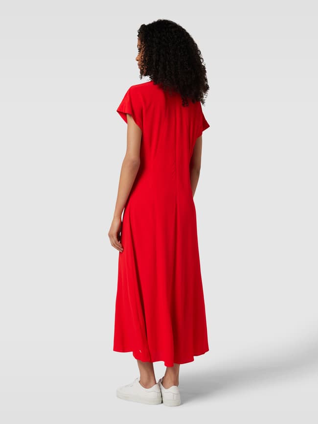 Tommy Hilfiger Maxi-jurk met ronde hals in rood online kopen P&C