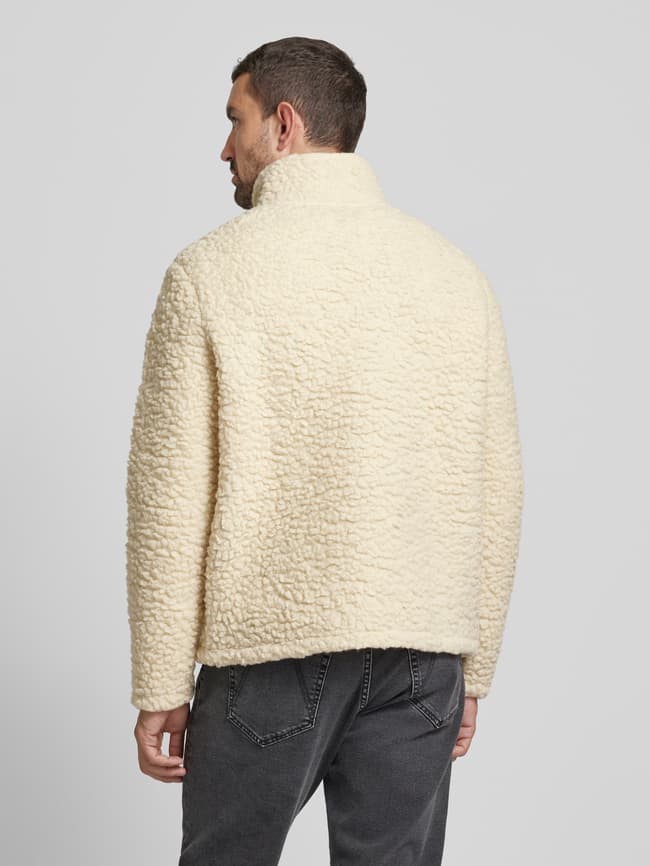 Forét Strickpullover mit Stehkragen Modell 'WAVE' (offwhite