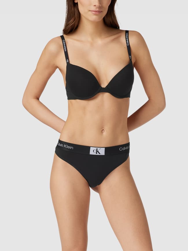 Calvin Klein Underwear BH mit Label-Details Modell 'PUSH UP PLUNGE