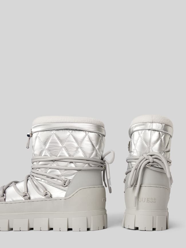 Guess Boots mit Label-Detail Modell 'UNIQUES' (silber) online kaufen