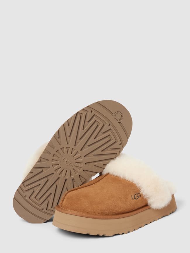 UGG Hausschuhe aus Leder mit Plateausohle Modell 'DISQUETTE
