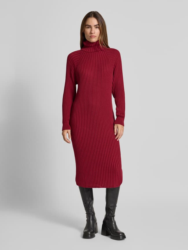 Gebreide Jurk Esprit Jurk Rood YAS Gebreide Jurk Met Col, Model 'MAVI' In  Donkerrood Online Kopen