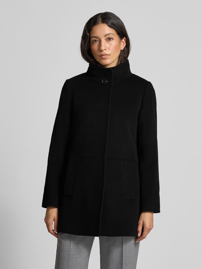 ICONS Cinzia Rocca Wollmantel mit Kaschmir-Anteil (black) online