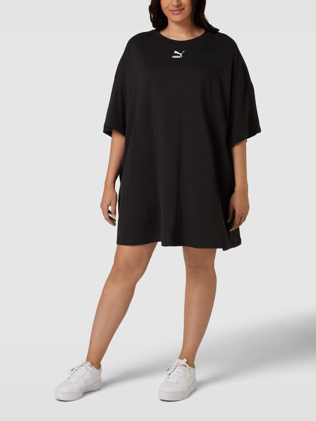 puma t shirt dress plus size PUMA Performance Plus PLUS SIZE T-Shirt-Kleid mit Logo-Print Modell  'CLASSICS' (black) online kaufen