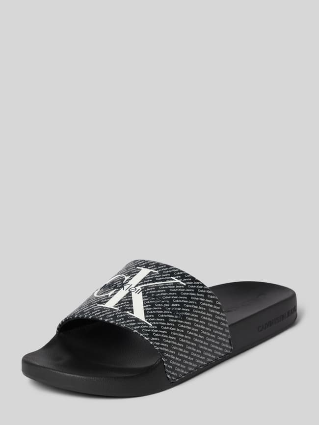 CK Calvin Klein Slides mit Label Print black online kaufen