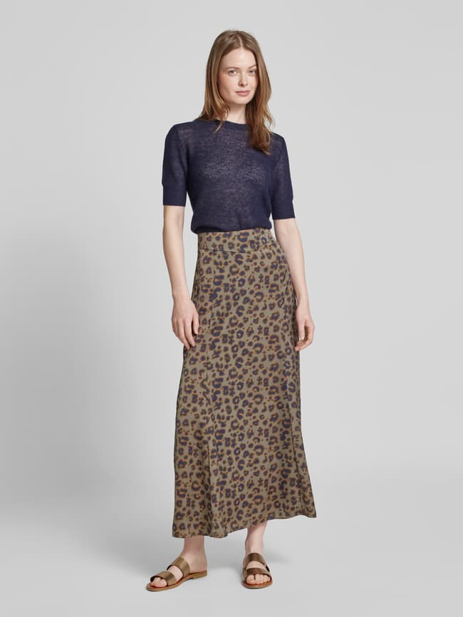 Bash Maxirock mit seitlichem Reißverschluss Modell 'BLAIRE' - Khaki