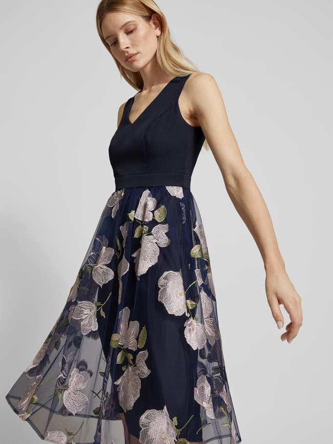Christian Berg Cocktail Cocktailkleid mit floralem Muster (marine