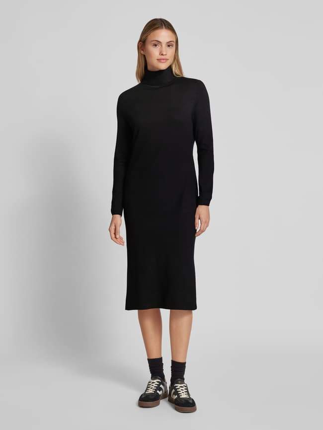 s.Oliver BLACK LABEL Knielange jurk van een mix van linnen en viscose