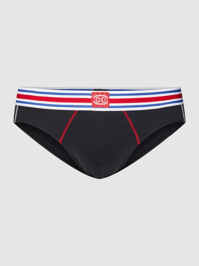 HOM Slip met contraststrepen, model 'TIE BREAK' in zwart online