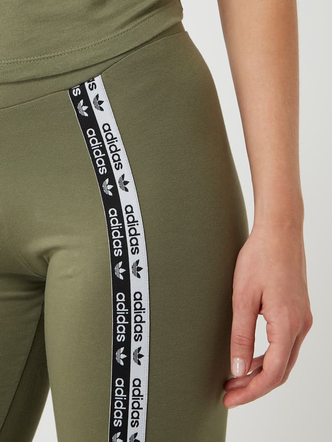 adidas Originals Leggings mit Logo Streifen khaki online kaufen