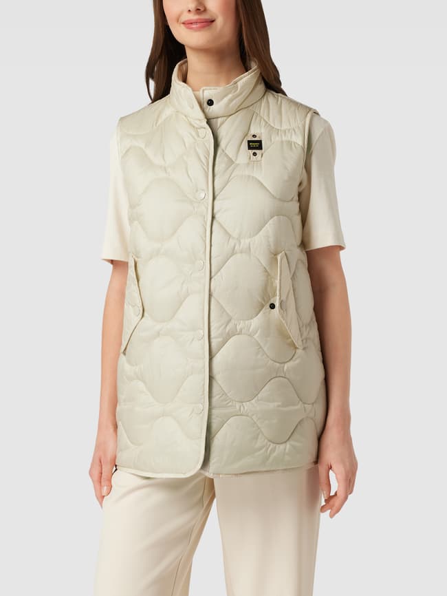 Blauer Usa Weste mit Label-Details (beige) online kaufen