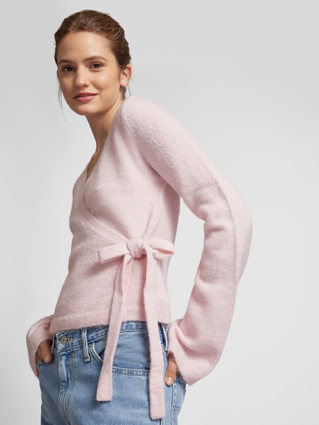 Kaschmir Wolljacke Rose Kaschmir Long Strickjacke Rosa Verblasste