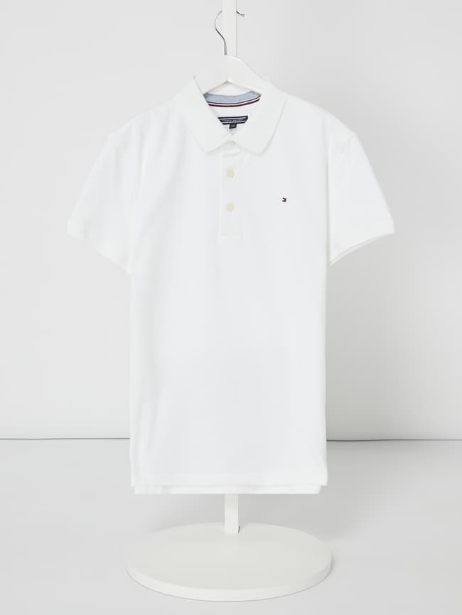 Tommy Hilfiger Teens Poloshirt mit Logo Stickerei weiss online kaufen