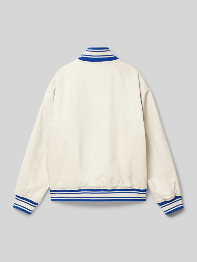 Tommy Hilfiger Teens College-Jacke mit gerippten Abschlüssen (ecru