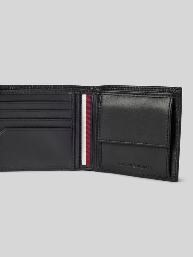 Tommy Hilfiger Portemonnaie aus Rindsleder mit Label-Detail (black 