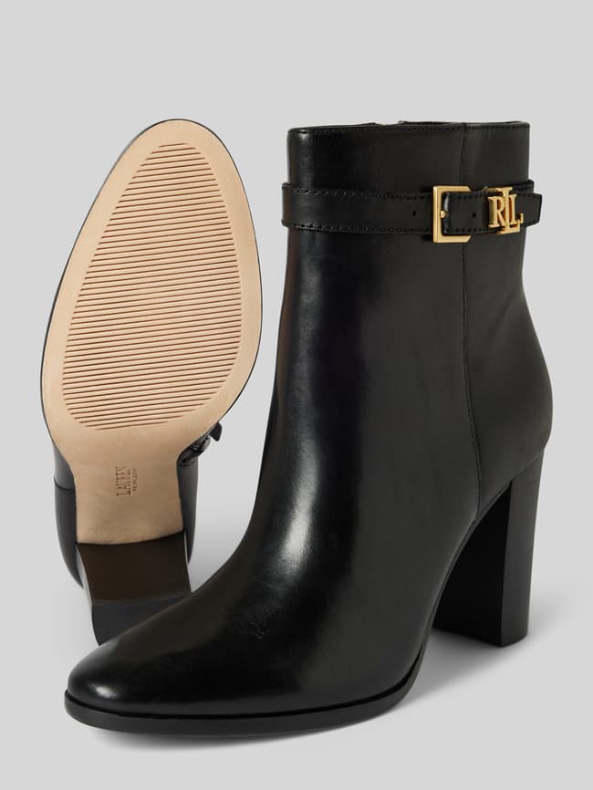 Lauren Ralph Lauren Lederboots mit Label-Applikation Modell