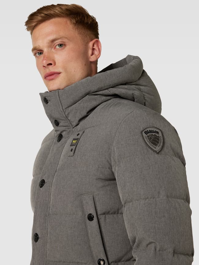 Blauer Usa Daunenjacke mit Kapuze (anthrazit) online kaufen