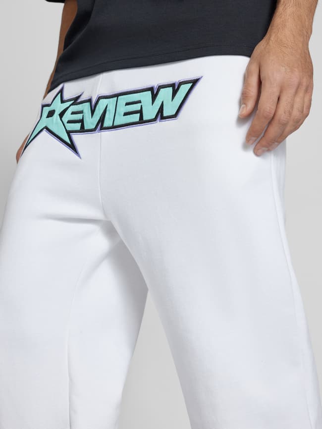 Review Sweatpants mit Puff Logo-Print (weiss) online kaufen