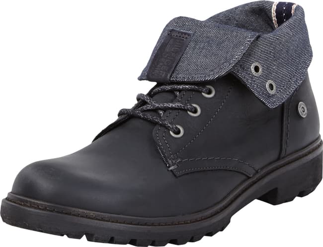 Tommy Jeans Lederboots mit Kontrastumschlag (black) online kaufen 