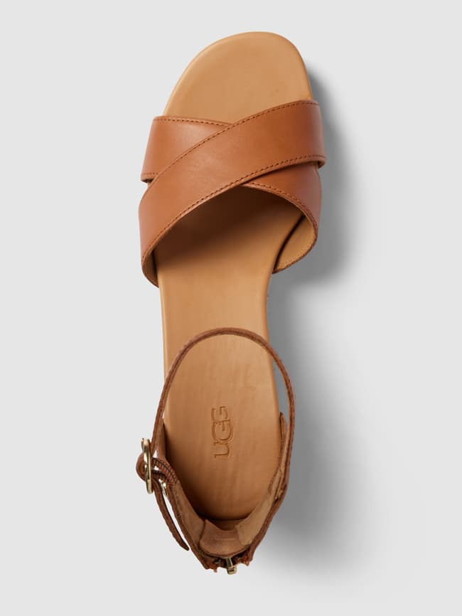 UGG Sandalen met hoge hak, model 'EUGENA' in camel online
