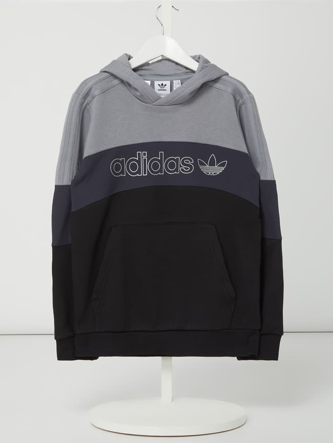 adidas Originals Hoodie mit Logo mittelgrau melange online kaufen