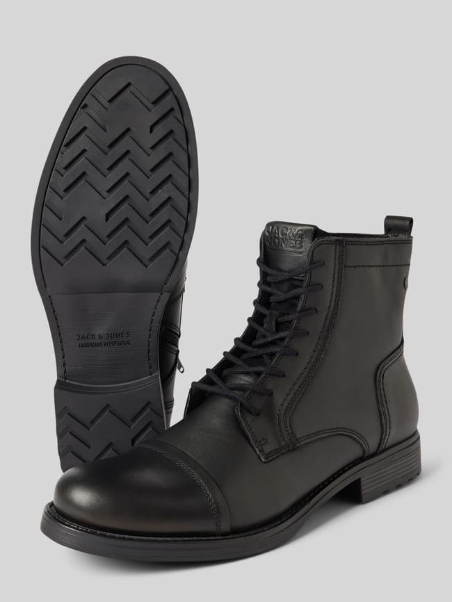 Jack Jones Boots aus Leder Modell 'RUSSEL' (black) online kaufen