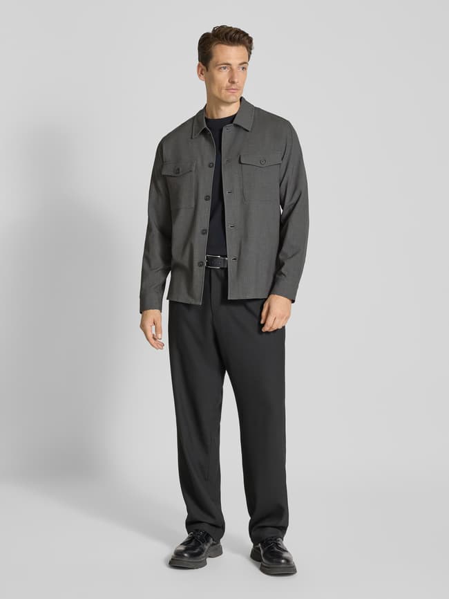 Lindbergh Hemdjacke mit Knopfleiste (mittelgrau) online kaufen