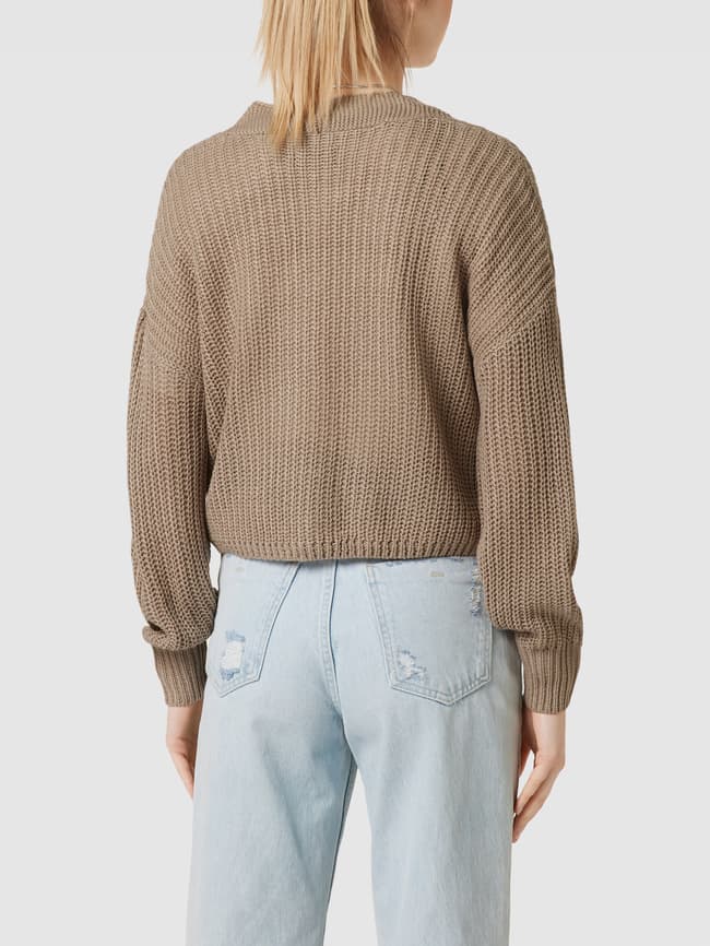 Only Cardigan mit V-Ausschnitt Modell 'CAROL' (taupe) online kaufen