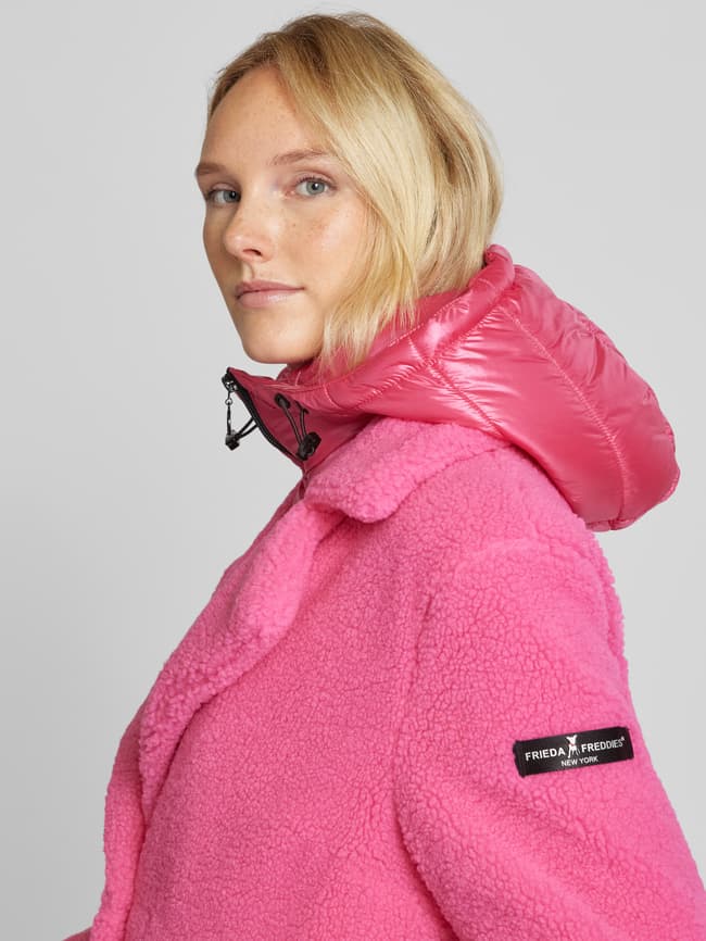 Frieda Freddies Mantel im Double-Layer-Look Modell 'GINE' (pink