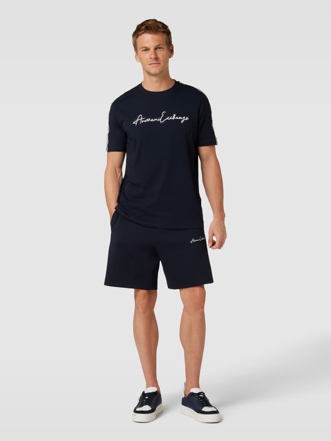 ARMANI EXCHANGE Shorts mit elastischem Bund dunkelblau online kaufen