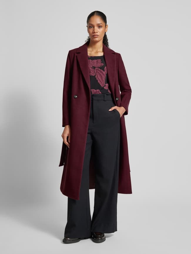 Trenchcoat Damen Kurzmantel Bordeaux Damen Kurz Mantel/Trenchcoat
