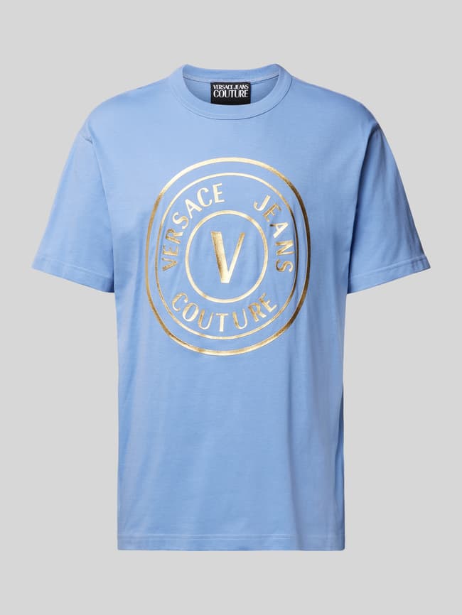 Kup online Versace Jeans Couture T-shirt z okrągłym dekoltem