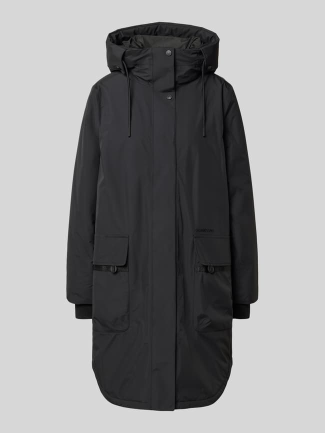 Didriksons Parka mit Kapuze und Pattentaschen Modell 'AIKO' (black