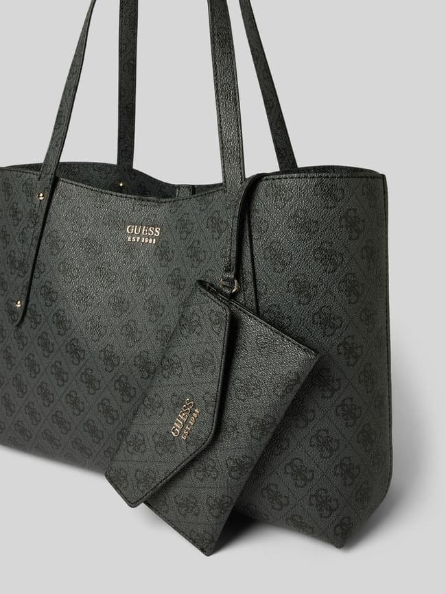 Guess Damen Guess Tasche Steppoptik Schwarz GUESS Damen Shopper