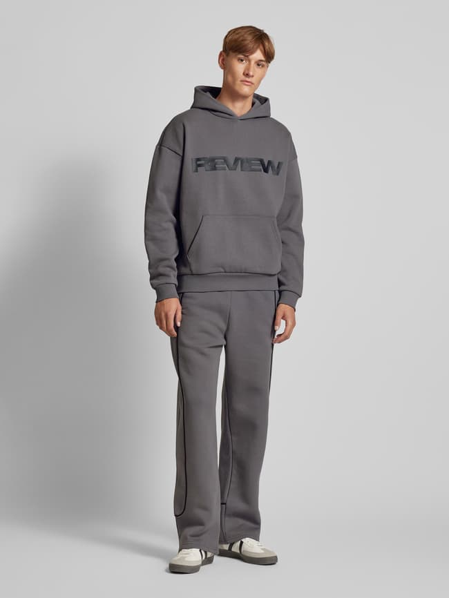 REVIEW Sweatpants mit elastischem Bund (dunkelgrau) online kaufen